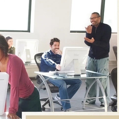 Presenting to the team in the Dumbo, Brooklyn office